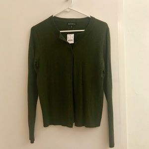 Olive green J. Crew cardigan